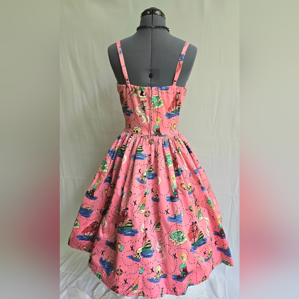 🪝Off The Hook - "Neverland" Jenny Dress Micheline Pitt Art Pinup Couture L - Picture 7 of 16